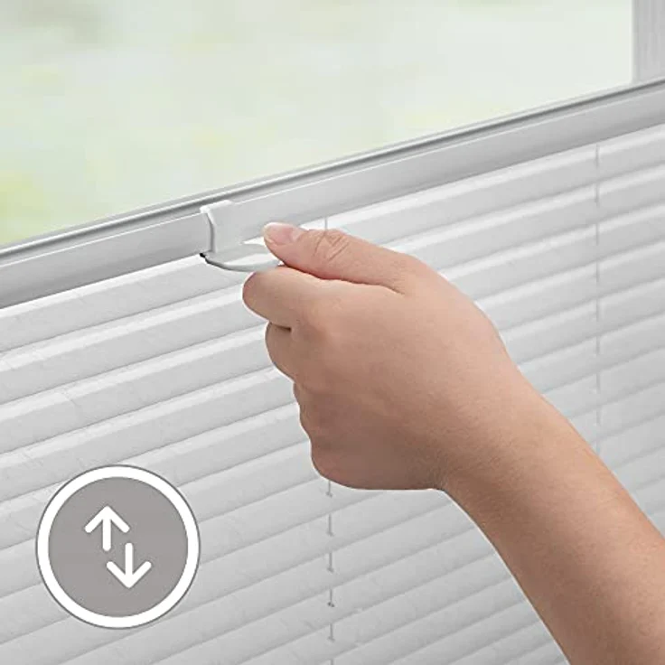 Lichtblick Sonnenschutzsysteme GmbH Plissee Nizza 85 cm x 130 cm (BxL) Weiß Tageslicht; einfache Installation mit Klemmträgern; verspannt – Bild 5