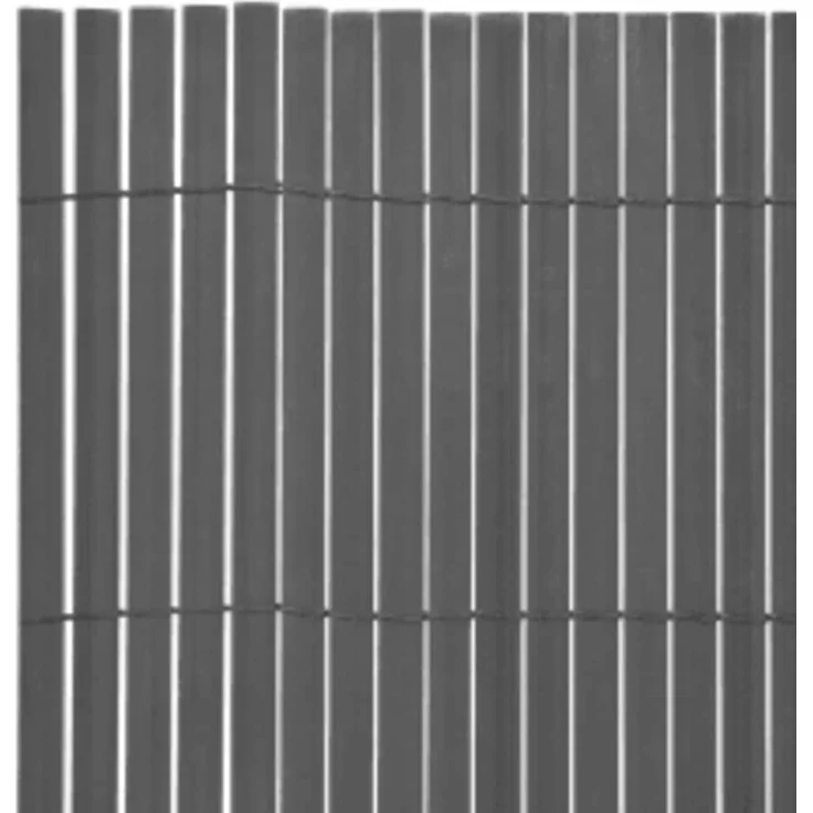 vidaXL Gartenzaun Doppelseitig 110x300 cm Grau 317155 – Bild 4