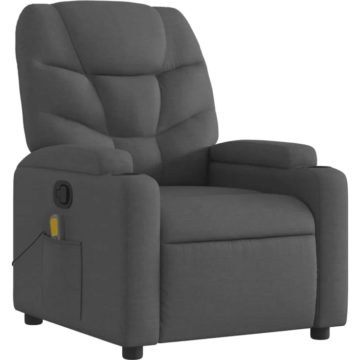 vidaXL Massage-Relaxsessel, Stoff, Dunkelgrau 3206033 – Bild 2