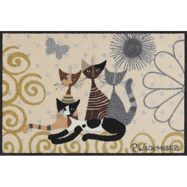 Salonloewe Fußmatte Fußmatte 50x75 Rosina Wachtmeister Fantasia di Gatti Salonloewe beige, Eingangsmatte normal, Höhe: 500 mm – Bild 3