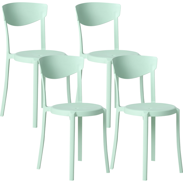 Gartenstuhl 4er Set VIESTE Mintgrün