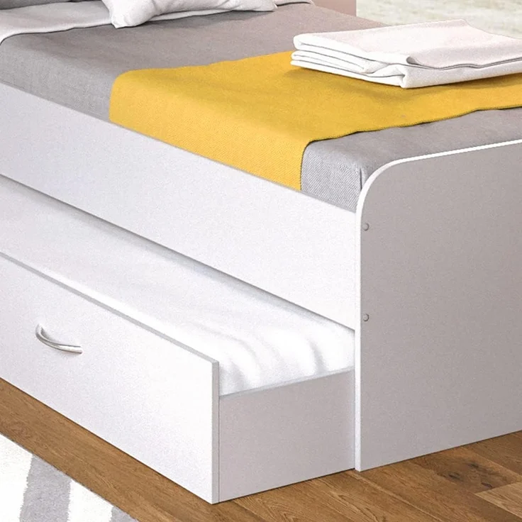 Ausziehbett Enzo Weiß 90x200 cm Vitalispa – Bild 3