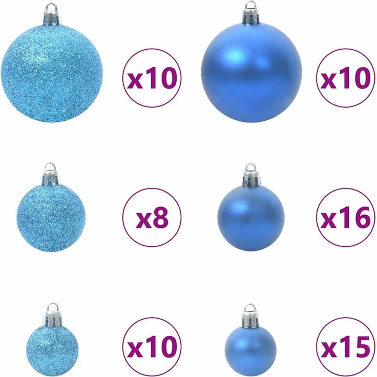 vidaXL Weihnachtsbaum mit LED-Beleuchtung Grün 240 cm PVC und Stahl 3396405 – Bild 7