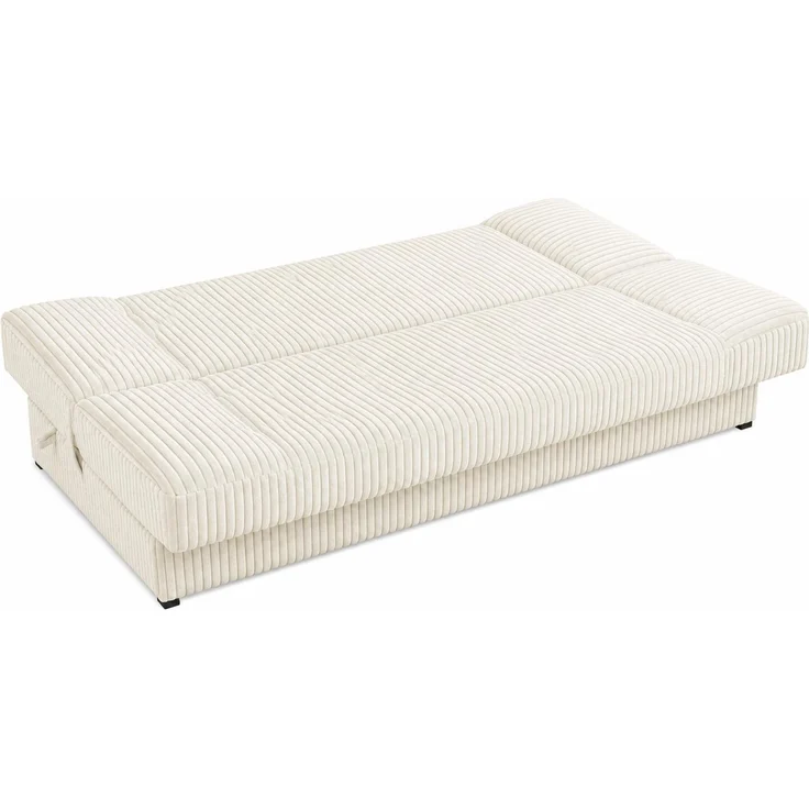 KRISAN MÖBEL Sofa MONO in Creme 192 x 93 x 85 cm, elegantes Schlafsofa mit Bettfunktion und Bettkasten – Bild 2