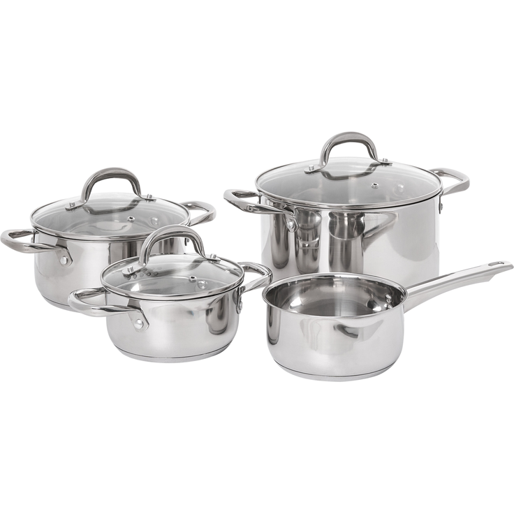 Topfset 7-teilig PRIMECOOK Edelstahl Silber