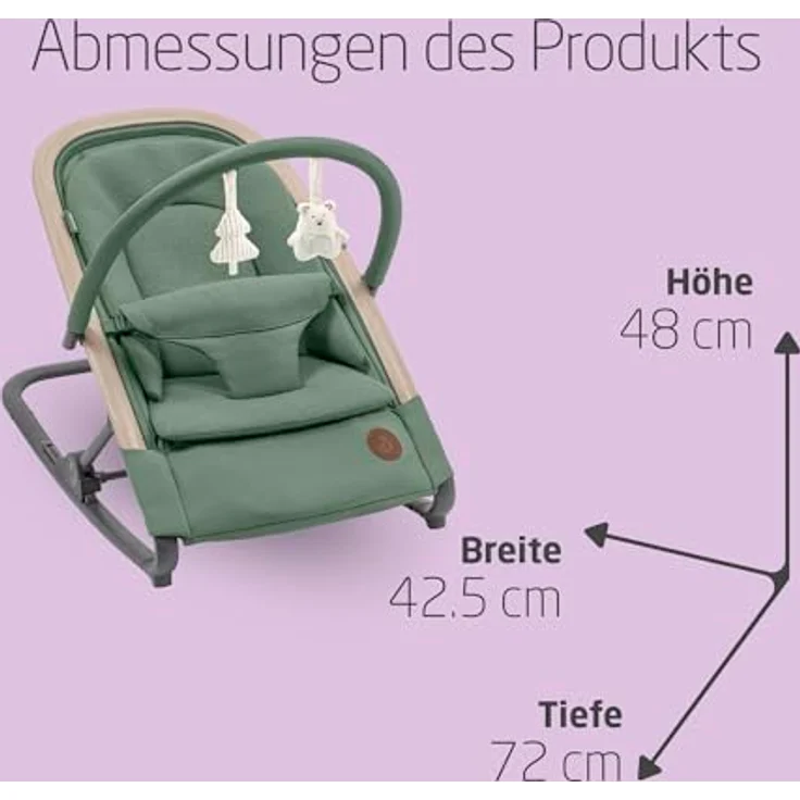 Maxi-Cosi Kori, Babywippe 2-in-1 für Neugeborene bis 9 kg, mit gepolsterter Einlage und Wippfunktion – Bild 8