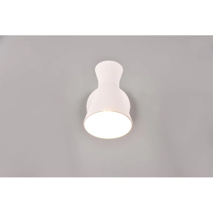 Wandstrahler ENZO Retro Weiß mit Schalter & Stecker, Breite 12cm – Bild 5