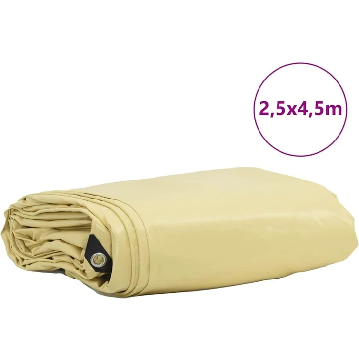 vidaXL Plane 650g / m² Beige 2,5 x 4,5 m Canvas mit PVC-Beschichtung 42017749 – Bild 2