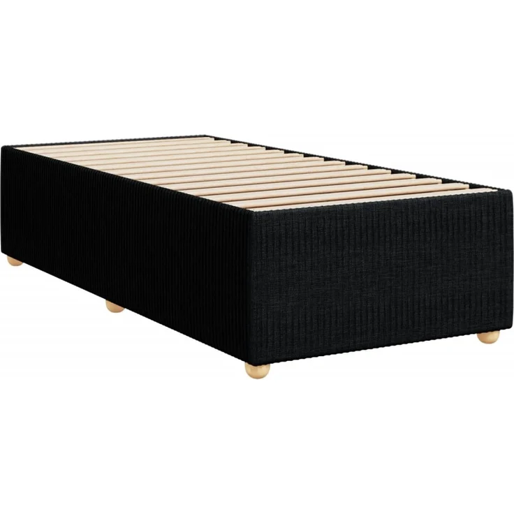 vidaXL Boxspringbett mit Matratze Schwarz 100x200 cm Stoff 3294283 – Bild 11