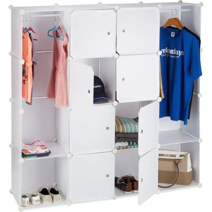 Kleiderschrank Stecksystem 12 Fächer