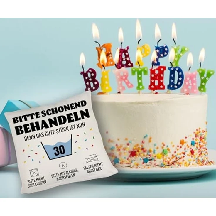 speecheese Dekokissen Bitte schonend behandeln - 30. Geburtstag Kissen – Bild 5