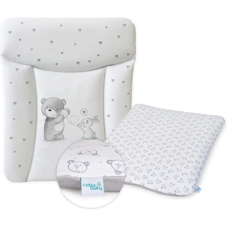 Ceba Baby® Wickelauflage 50x70 cm – Weiche Baby Wickelunterlage - Wasserdicht, abwaschbar - inkl. abnehmbarem Baumwollbezug – Für Jungen und Mädchen – OEKO-TEX® Standard 100 – Made in EU – Bild 1