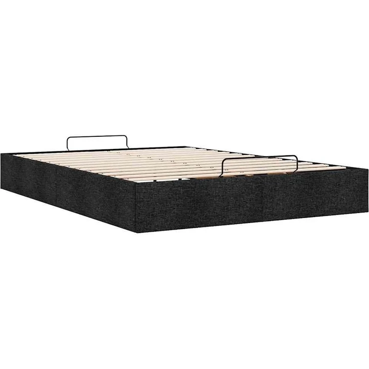 vidaXL Ottoman-Bett ohne Matratze Schwarz 140x190 cm Stoff 3310877 – Bild 6