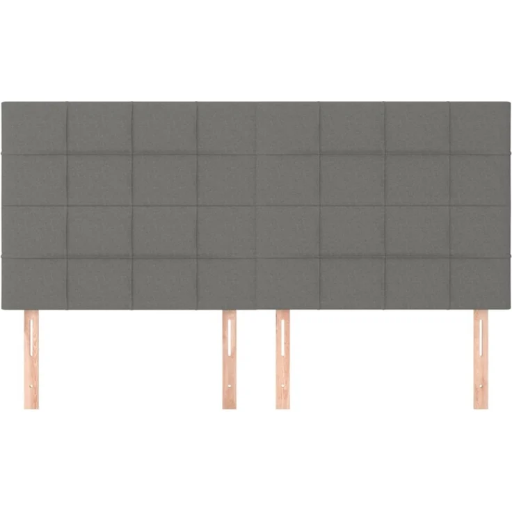 vidaXL Kopfteile 4 Stk. Dunkelgrau 90x5x78/88 cm Stoff 3116347 – Bild 2