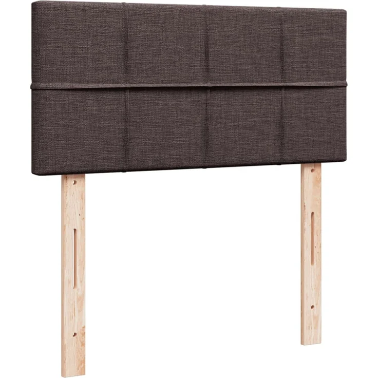 Boxspringbett mit Matratze, Stoff, Viereckige, grauer Fuß, Dunkelbraun, 90x190 cm, true – Bild 7