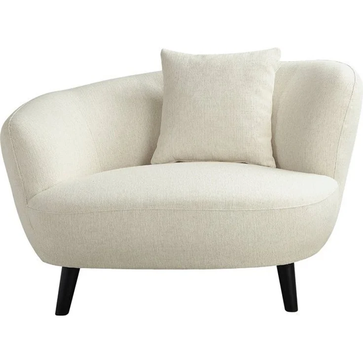 ATLANTIC home collection Loungesessel Olivia, XXL-Sessel, Nierenform-Sessel mit Zierkissen im Originalbezug – Bild 4