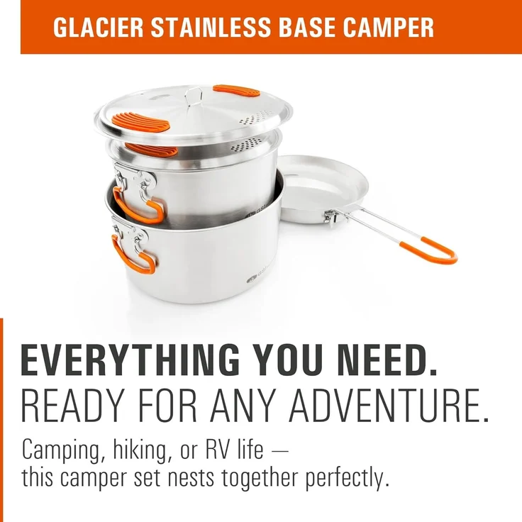 GSI Outdoors 68183 Set Edelstahl Silber Orange Silikon Edelstahl – Bild 2