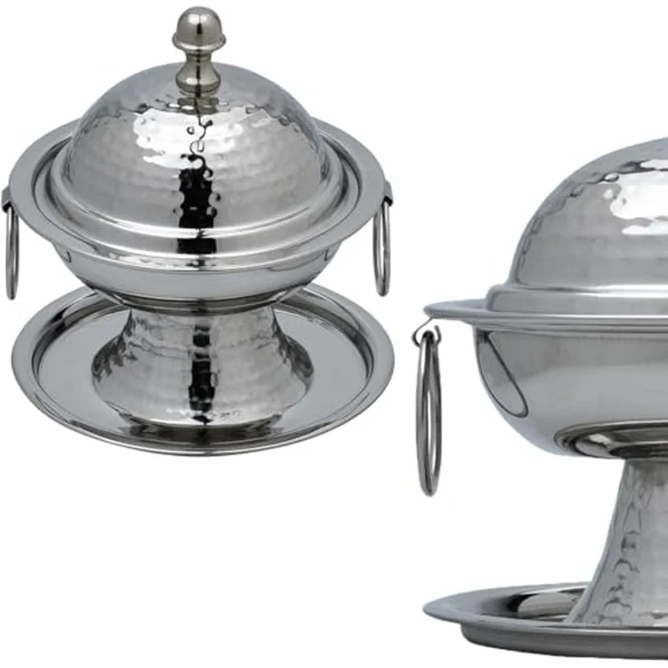 Marrakesch Orient & Mediterran Interior Zuckerdose Deko Aesthetic Zuckerdose Tischdeko Aufbewahrung Bonboniere Silber, Edelstahl, (1-tlg), Handarbeit – Bild 5