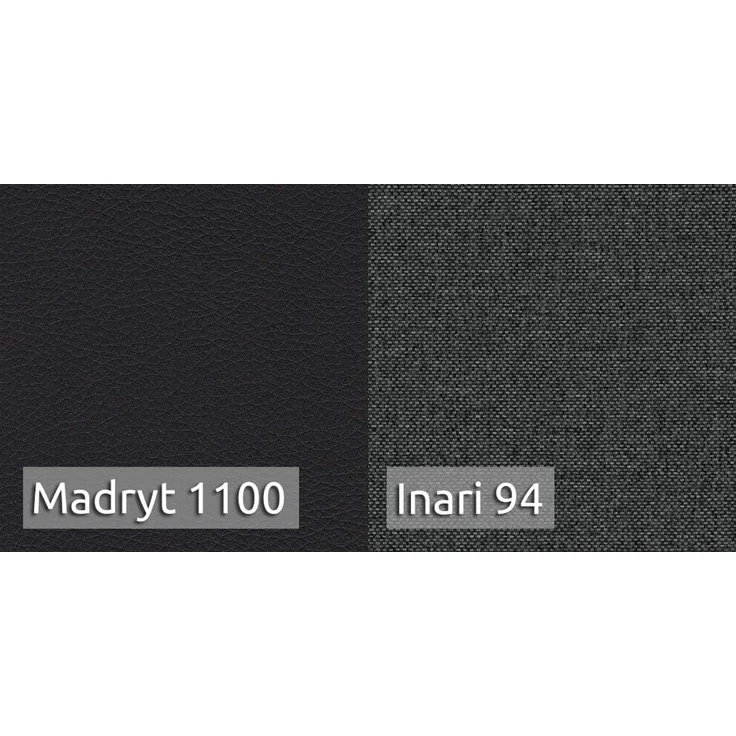 Wohnlandschaft mit Schlaffunktion Faris U-Form - Couch, Schlafsofa mit Bettkasten, Couchgranitur mit Bettfunktion, Big Sofa, Bettsofa (Schwarz + Graphit (Madryt 1100 + Inari 94)) – Bild 6