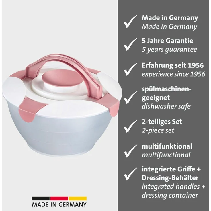 Westmark Salatbutler Praktika Inhalt 6,5 L rosa – Bild 2