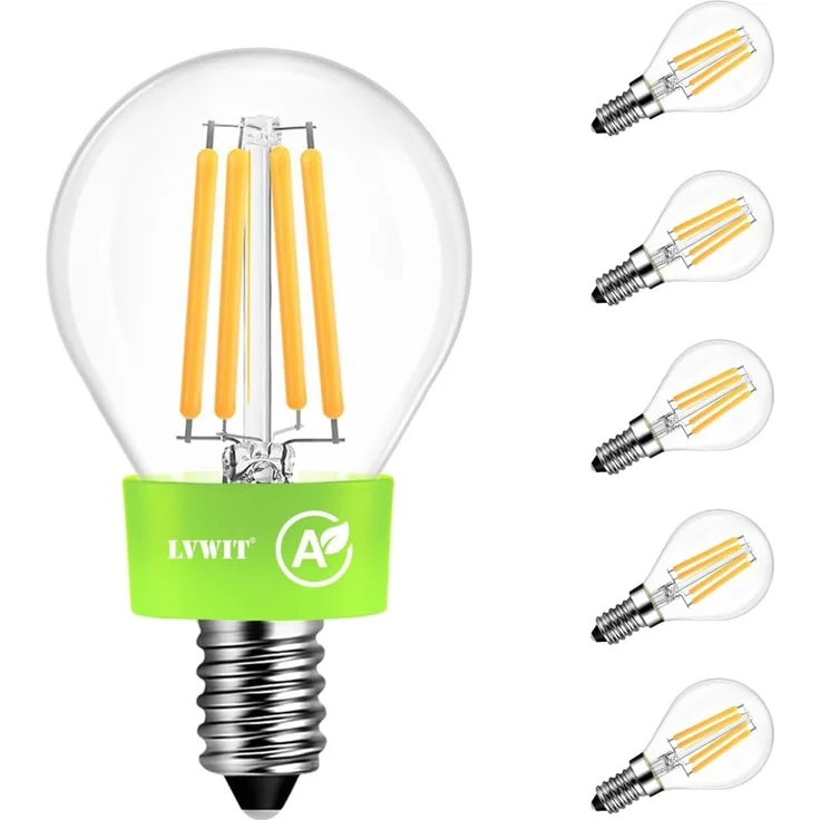 LVWIT 2.2W E14 LED Warmweiss Tropfenform, Energieklasse A, Filament Lampe Glühfaden Tropfenlampe 2700K, 470 Lumen, ersatz 40W, Rustikalampe Tropfenform (6er Pack) Nicht Dimmbar