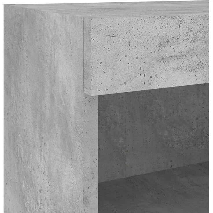 vidaXL 5-tlg. Wohnwand mit LED-Beleuchtung Betongrau Holzwerkstoff 3216685 – Bild 9
