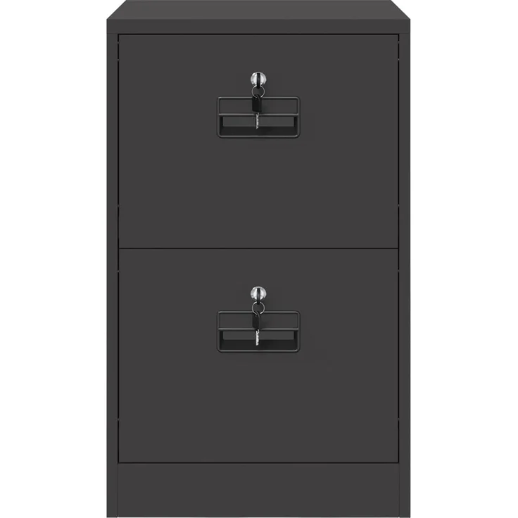 vidaXL Aktenschrank Schwarz 45,5 x 42 x 74,5 cm Kaltgewalzter Stahl 891610 – Bild 7