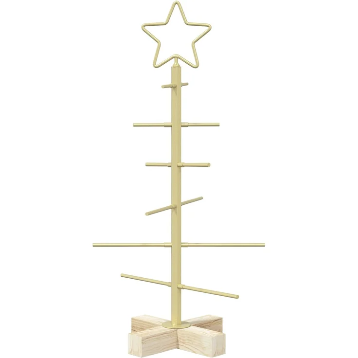 vidaXL Metall Weihnachtsbaum KUOPIO 60 cm Stahl Gold 42053866 – Bild 4