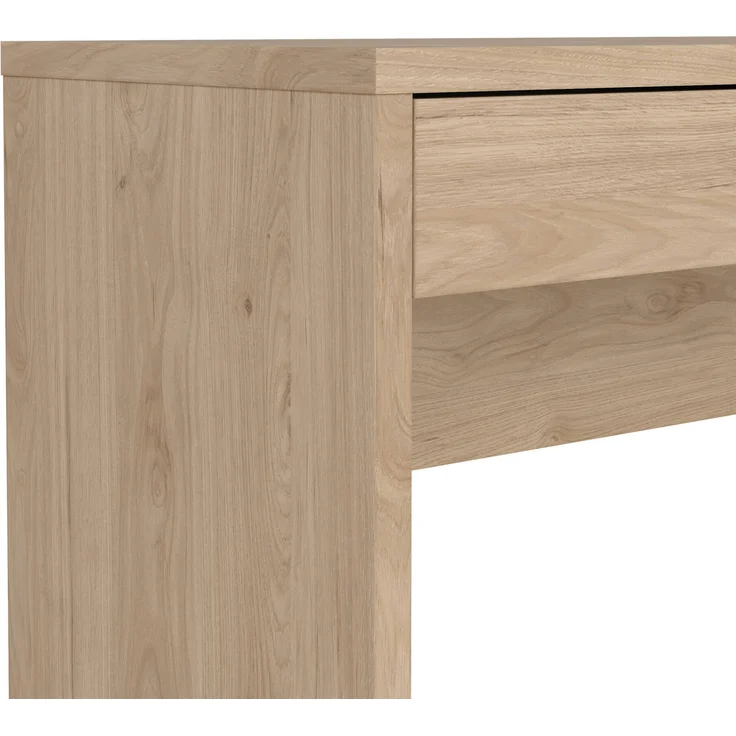 Dmora Schreibtisch Acero, Mehrzweckschreibtisch, Bürotisch für PC, Eckschreibtisch, 100x40 h77 cm, Eiche – Bild 7