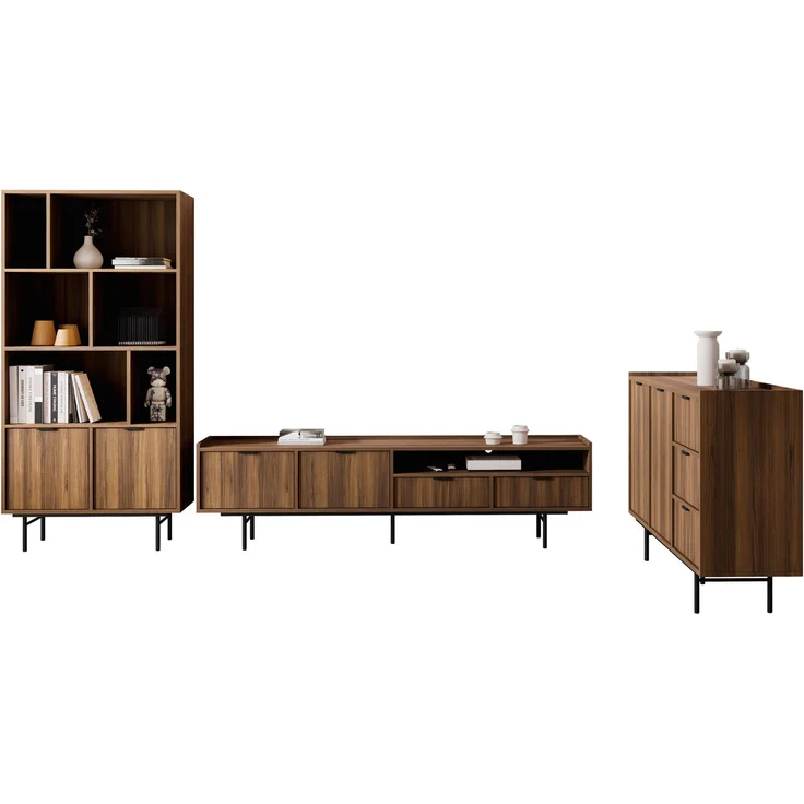 Wohnzimmer-Set Enetori I (Farbe: Nuss Warmia) – Bild 2