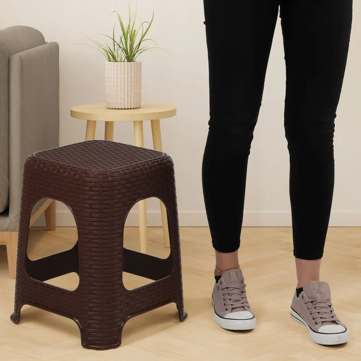 KADAX Hocker Küchenhocker Stuhl Braun 120kg – Bild 3