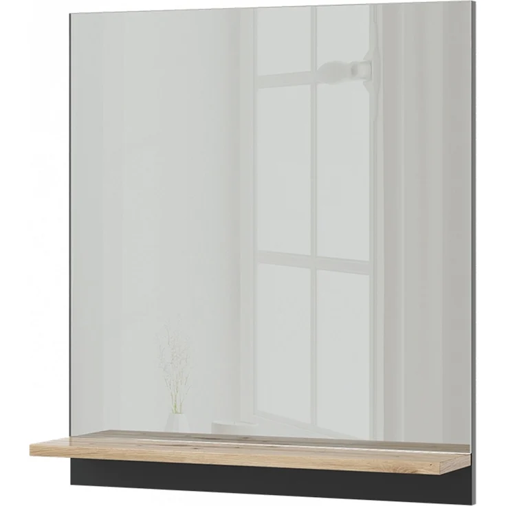 Badspiegel Marelle Anthrazit/Artisan 60 x 67 cm mit Regal Vicco – Bild 1
