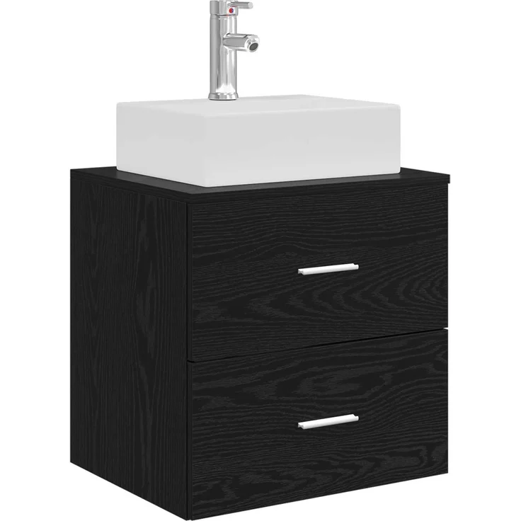 vidaXL Badezimmerschrank-Set 3 stk. Schwarz 129 x 41 x 79,5 cm 3405836 – Bild 5