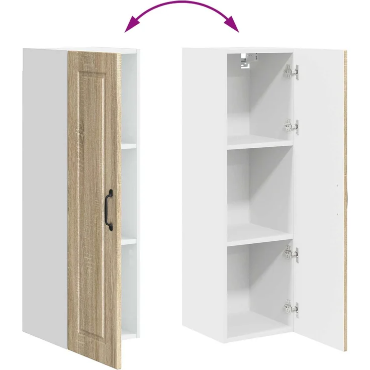 vidaXL Wandschrank PORTO Sonoma-Eiche 30 x 31 x 100 cm Holzwerkstoff 885457 – Bild 11