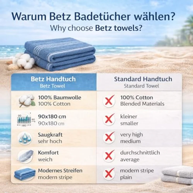 Betz Strandtuch Betz XXL Badetuch LINES Saunahandtuch Liegetuch 90x180 cm, 100% Baumwolle – Bild 9