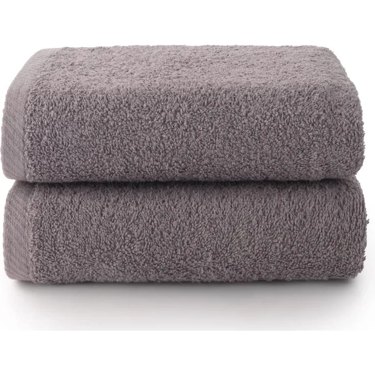 Top Towel - Plus - Große Badetücher - Badezimmerhandtücher - 2 Gesichts- oder Bidethandtücher - 30x50 cm - 100 % Baumwolle - Grau