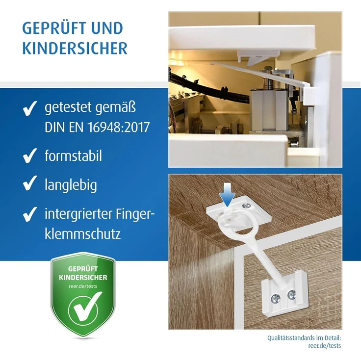 Reer Schubladensicherung Vorteilspack 8 Stück – Bild 7