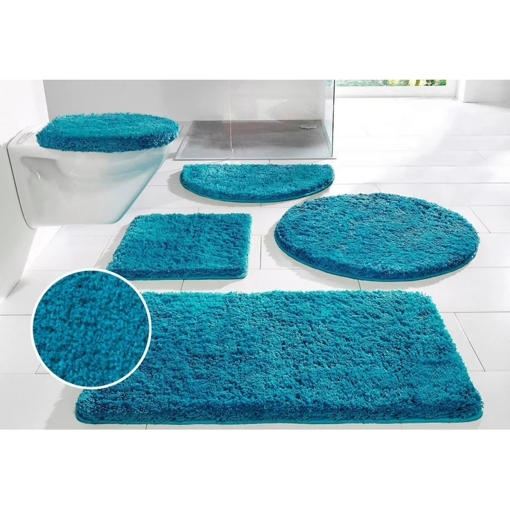 OTTO home Badematte Sanremo, Standard & Premium, 30mm oder 35mm, sehr weich, rutschhemmend beschichtet, schnell trocknend, fußbodenheizungsgeeignet, Polyester, rund, Badteppich, unifarben, rechteckig, rund & als 3-tlg. Set erhältlich – Bild 1