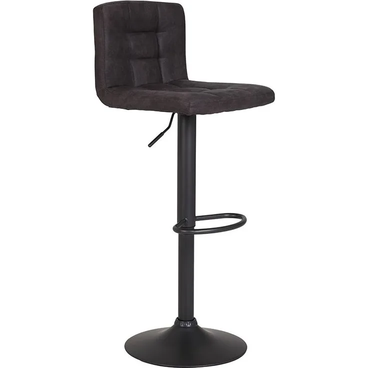 Barhocker Arbach / Amanda I H, Metall, Mikrofaser, Anthrazit, 40 x 85 x 45 cm