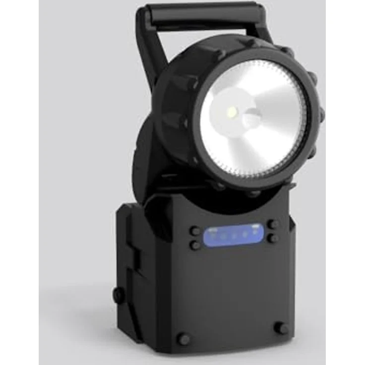 RZB LED Handscheinwerfer 672317.003 | Notleuchte | 2W 140lm | 3h Akku | IP43 | schwarz | Ladestation | 12V KFZ – Bild 3