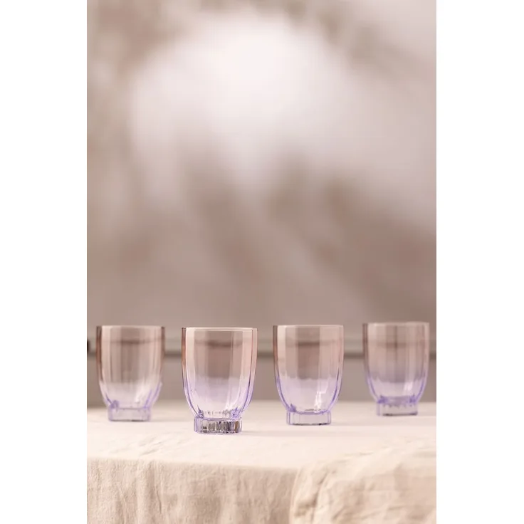 Hermia Concept 'Elite 320 - Purple' Gläser-Set (4-teilig), Lila, 7,9 x 7,9 x 11 cm, 320 ml