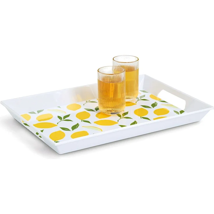 ZELLER 26472 Melamintablett LEMONS mit Tragegriffen, ca. 50 x 35 x 5 cm – Bild 3