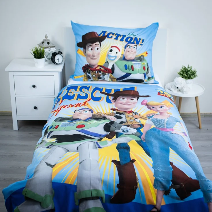 Disney Pixar Toy Story Kinder Bettwäsche Set 140x200 cm Baumwolle mit Reißverschluss – Bild 2