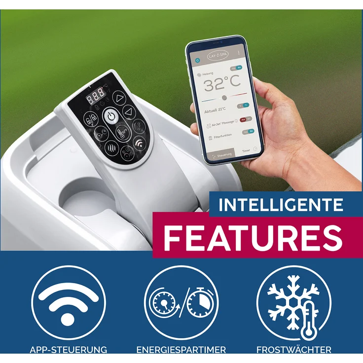 LAY-Z-SPA® WLAN-Whirlpool Madrid AirJet™ Ø 180x66 cm, rund – Bild 4