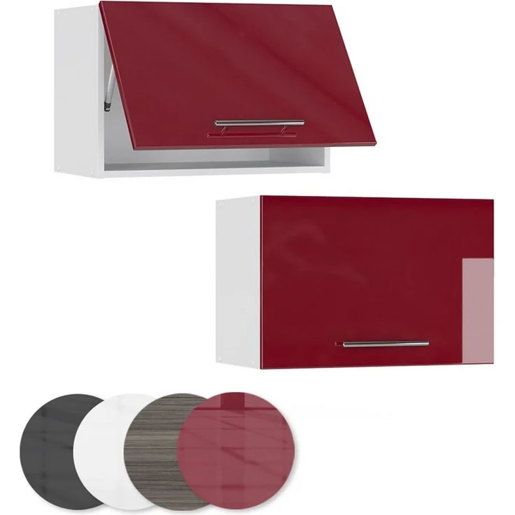 Badschrank Fame-Line Bordeaux Hochglanz 60 x 40 cm Flach Vicco – Bild 3