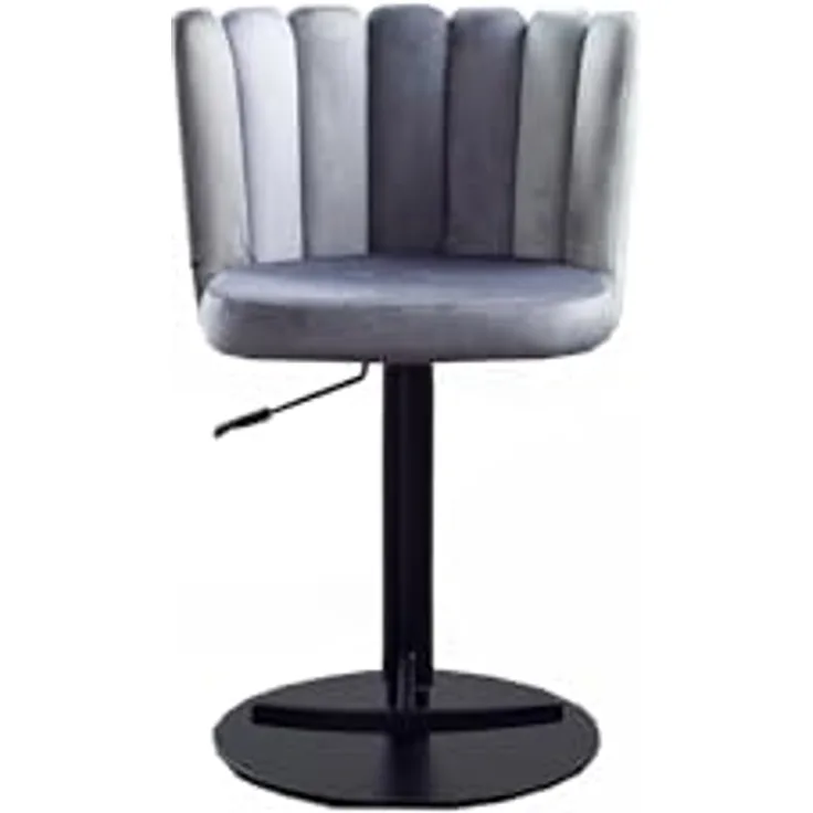 Kawola Barhocker Jada, höhenverstellbar mit 360° Drehfunktion, Grau und Schwarz, Kunststoff, 55x85x53 cm, Esszimmer Barmöbel