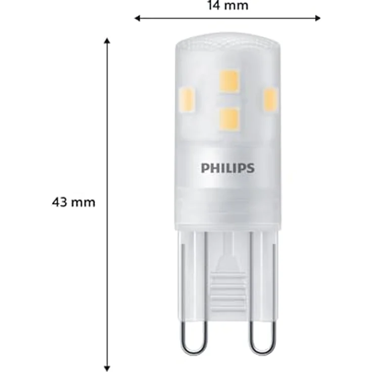 Philips LED Standard Brenner, Ersatz für 25W Halogen, G9 Sockel, warmweißes Licht 2700K, 2er Pack, neue Generation – Bild 4