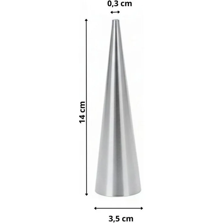 BIG-PAN Backform Backform 10-er Set Trubotschki aus Edelstahl, groß, L-14 cm Ø3,5 cm, (Cannoli Trubotschki)