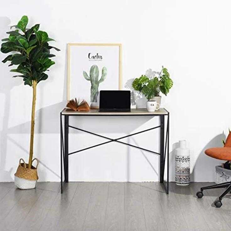 MEUBLE COSY Schreibtisch Computertisch Arbeitstisch Konferenztisch Laptop PC Tisch Home Büro Klappbar Platzsparend – Bild 2