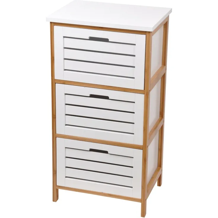 Badetisch BAMBOOOO, 3 Ebenen, schwarz - Douceur d'intérieur